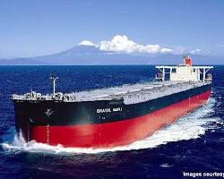 Bulk cargo ships carrying iron ore.