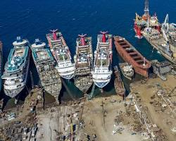 A bulk cargo ship traversing the globe, symbolizing the global reach of bulk cargo chartering, while data charts represent the strategic and analytical aspects of consulting services.